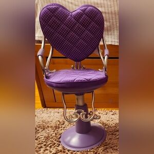 Purple Battat Our Generation Sitting Pretty Salon Chair for American Girl Doll